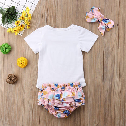Baby girls' jumpsuits, newborns' outfits, and kids' floral shorts Outfits for Summer Romper Bodysuit Sundresses