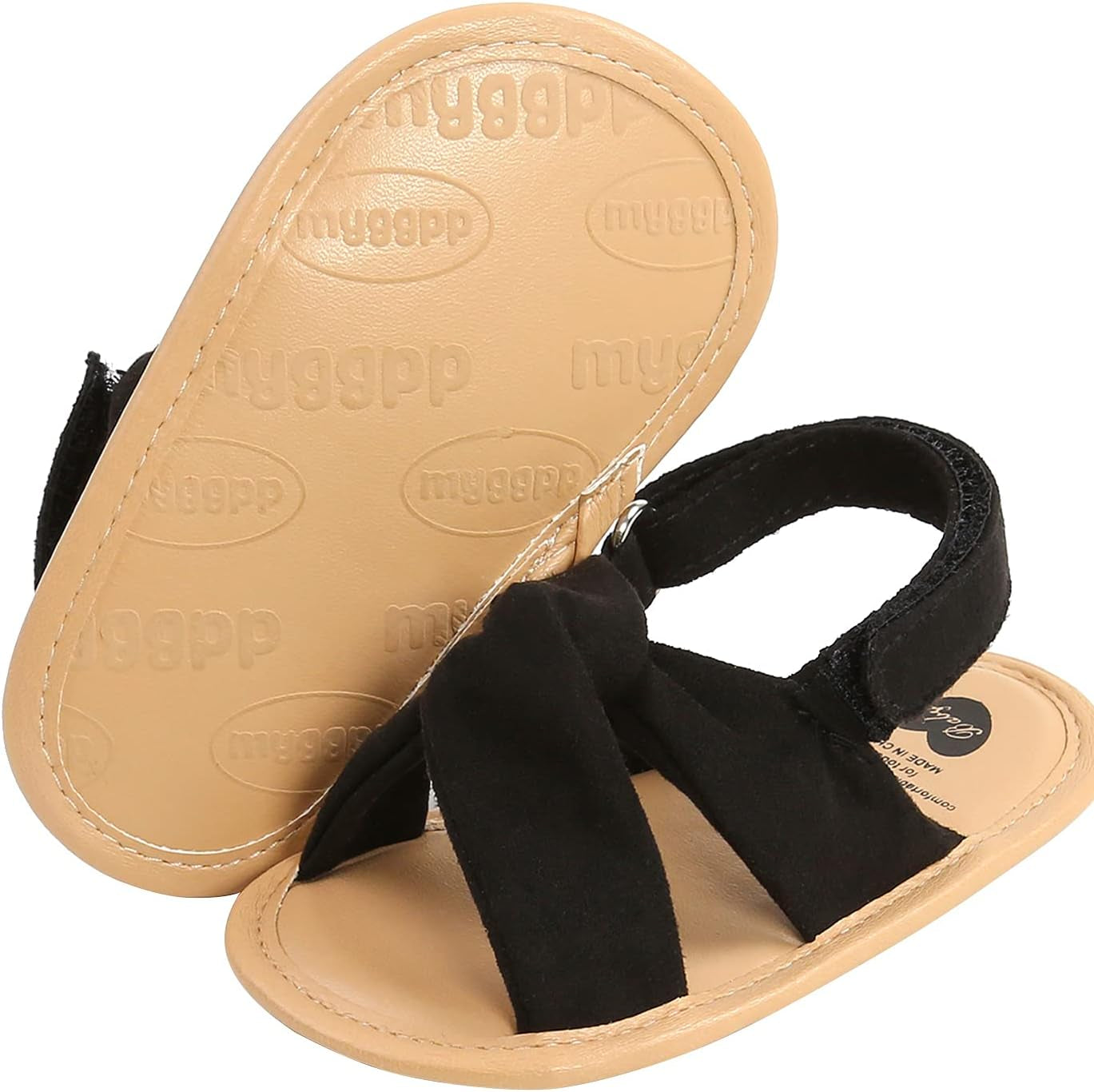 Prewalker Infant Girls' Breathable Summer Sandals in a Basic Style with a Solid Color and Soft Sole